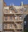 Brick Apartment Building Fire Escape in New York