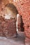 Brick arch of Tartu Cathedral, Estonia, earlier known as Dorpat Cathedral