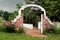 Brick archway of abandoned building