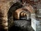 Brick archway in an abandoned fort