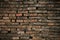 Brick background. brick background and empty area for text. wall brick in retro style. old brick or crack brick background