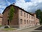 Brick barracks in the former concentration camp