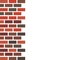 Brick brown wall. Flat style. Vector illustration.