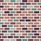 Brick brown wall. Flat style. Vector illustration.