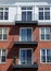 Brick Building and Balcony