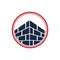 Brick Building logo design vector, Brickwork simple modern logo template, Emblem, Design Concept, Creative Symbol, Icon