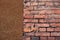 Brick and chipboard wall