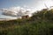 Brick country house on a deserted hill