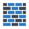 Brick glyph color  vector icon