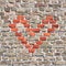 Brick heart, seamless tile