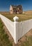 Brick home on a high rural prairie in the Idaho farmland