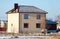 Brick house in the cottage in winter