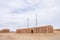 Brick houses in the gobi desert near the town of Yangguan, Gansu, China