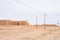 Brick houses in the gobi desert near the town of Yangguan, Gansu, China