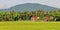 Brick houses with rice field in Quy nhon, Vietnam