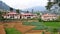 Brick houses with vegetable fields in Kandy, Sri Lanka