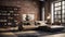 brick modern condo interior