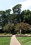 A Brick Path Leads  into a Garden in Raleigh, North Carolina