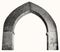 Brick pointed arch in an ancient Benedictine monastery.