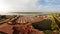 Brick production village stretches along the river bank