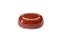 Brick red dragon white vein agate crystal cabochon