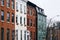 Brick row houses in Mount Vernon, Baltimore, Maryland