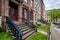 Brick rowhouses on Elk Street in Albany, New York