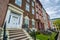 Brick rowhouses on Elk Street in Albany, New York