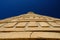 Brick wall of ancient minaret in Uzbekistan. Close-up view.