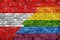 Brick Wall Austria and Gay flags