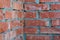 Brick wall corner