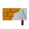 Brick wall. Element of building construction. Simple logo