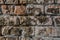 Brick wall, excellent rustic abstract background or backdrop. Color and detail in this beautiful vintage brick wall,