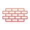 Brick wall flat icon. Bricks red icons in trendy flat style. Brickwork gradient style design, designed for web and app