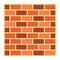 Brick wall flat icon, security and build