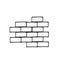 brick wall fragment icon. sketch hand drawn doodle style. minimalism monochrome. brickwork, construction.