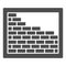 Brick wall frame solid icon. Brickwork, block masonry architecture symbol, glyph style pictogram on white background