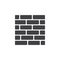 Brick wall icon vector