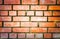 Brick wall with light red bricks Red brick background, light orange, intricately arranged horizontal rows in tiers interlocked wit