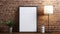 Brick Wall Mockup: Clean And Sharp Inked Frame With Harsh Lighting