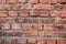 Brick wall. Red brick.