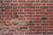 Brick wall of red color texture background