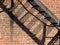 Brick wall, steps and shadows