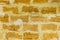 Brick wall texture of sandstone, limestone, construction backgrounds