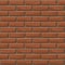 Brick wall texture seamless. Vector illustration stones wall in red color.