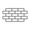 Brick wall thin line icon. Bricks vector illustration isolated on white. Brickwork outline style design, designed for