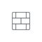 Brick wall thin line icon. Linear vector symbol