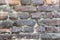 Brick wall vintage styling with a wide range of colors. Blurry, background