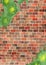 Brick wall watercolor hand painting for decoration on background