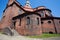 Brick walls of the old catholic church